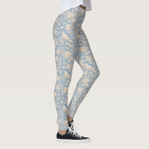 Chinoiserie naadloos patroon van vogels en bloemen leggings