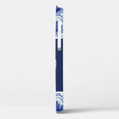 Chinoiserie Navy Blue Ginger Jar Scallop Pattern Case-Mate iPhone Case (Achterkant / Links)