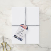 Chinoiserie Navy Floral Egret Cadeaulabel (Met Touw)