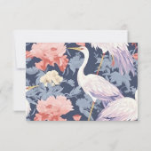 Chinoiserie Navy Floral Gret gepersonaliseerd Bedankkaart (Achterkant)