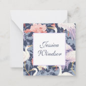 Chinoiserie Navy Floral Gret Gift Enclosure Notitiekaartje (Voorkant)