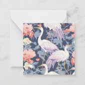 Chinoiserie Navy Floral Gret Gift Enclosure Notitiekaartje (Achterkant)