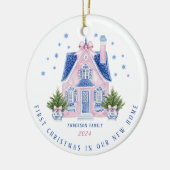 Chinoiserie New Home Eerste kerst Ornament (Links)