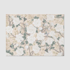 Chinoiserie Old Handwriting Decoupage Tissuepapier