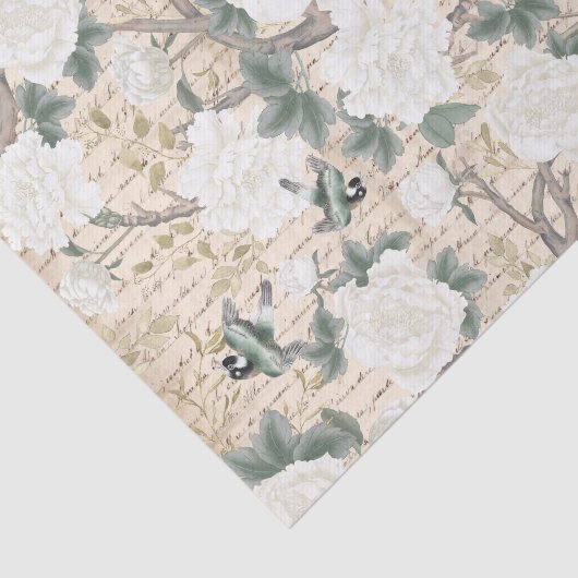 Chinoiserie Old Handwriting Decoupage Tissuepapier (Detail)