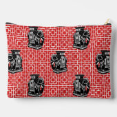 Chinoiserie Olifant op Bamboe - Rood & Zwart Etui (Achterkant)