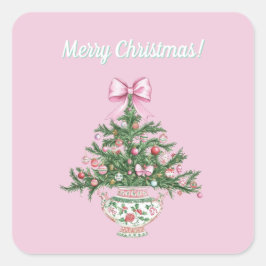 Chinoiserie ontwerp kerst sticker