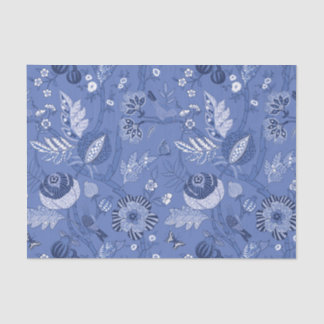 Chinoiserie ontwerp op blauwe achtergrond decoupag tissuepapier