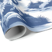 Chinoiserie Oosterse landschapsschildering Cadeaupapier (Rol Hoek)