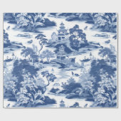 Chinoiserie Oosterse landschapsschildering Cadeaupapier (Vlak)