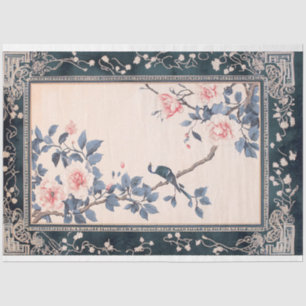 Chinoiserie Oosterse Vogel Kunst & gedecoreerde ra Tissuepapier
