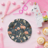 Chinoiserie op Denim Blue Papieren Bordje (Feest)