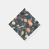 Chinoiserie op Denim Blue Servet (Hoek)