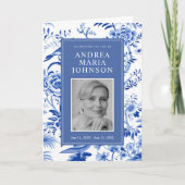 Chinoiserie Order of Service uitvaartprogramma (Voorkant)