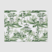 Chinoiserie Orient Landschapsschilderij Decoupage Tissuepapier (Voorkant)