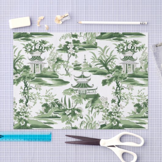 Chinoiserie Orient Landschapsschilderij Decoupage Tissuepapier (Craft)