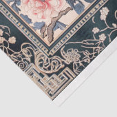 Chinoiserie Oriental Bird Art & patterned border Tissuepapier (Detail)