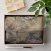 Chinoiserie Oriental Lady Portret & Bloemen Tissuepapier (Geschenk)