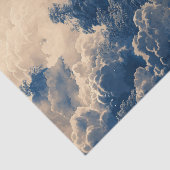 Chinoiserie Oriental Temple Blue Decoupage Tissuepapier (Detail)