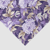 Chinoiserie Paarse gouden bloemschilderij Decoupag Tissuepapier (Detail)