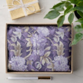 Chinoiserie Paarse gouden bloemschilderij Decoupag Tissuepapier (Geschenk)