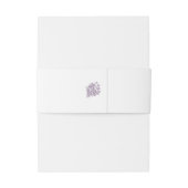 Chinoiserie Paarse Rozen Boeket Victoriaans bruilo Uitnodigingen Wikkel (Achterkant Voorbeeld)