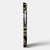 Chinoiserie Pagoda Black en Gold iPhone Case (Achterkant / Links)