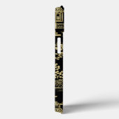 Chinoiserie Pagoda Black en Gold iPhone Case (Achterkant / Rechts)