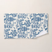 Chinoiserie Pagoda Blauw op Wit Bad Handdoek (Handdoek)