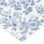 Chinoiserie Pagoda Crane Blauwe Bloemen Tafelloper (Hoek)