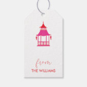 Chinoiserie Pagoda Custom Gift Labels Cadeaulabel