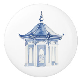 Chinoiserie Pagode 3 Keramische Knop