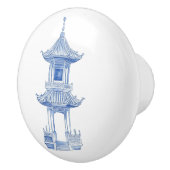 Chinoiserie Pagode 4 Keramische Knop (Rechts)