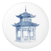 Chinoiserie Pagode Keramische Knop (Voorkant)