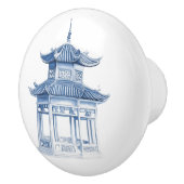 Chinoiserie Pagode Keramische Knop (Rechts)