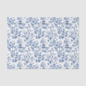 Chinoiserie Pagode Kraanvogel  Tissuepapier (Voorkant)