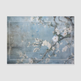 Chinoiserie-panel verhit blauw -  tissuepapier