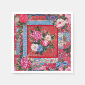 Chinoiserie Patchwork Floal Servet (Voorkant)