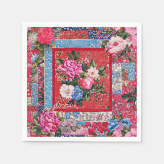 Chinoiserie Patchwork Floal Servet