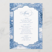 Chinoiserie Patroon en Decoratieve Rand ID1094 Menu (Voorkant)