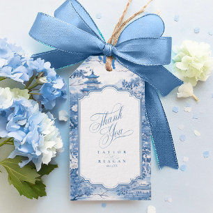 Chinoiserie Patroon Trouw Dankjewel ID1094 Cadeaulabel