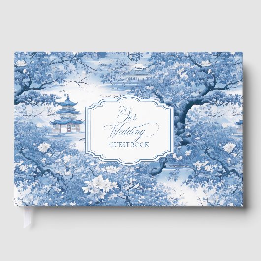 Chinoiserie Pattern Framed Calligraphy ID1094 Gastenboek (Voorkant)