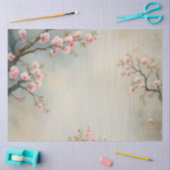 Chinoiserie Peacock Bloemen Roze Bloesem Decoupage Tissuepapier (Craft)