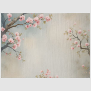 Chinoiserie Peacock Bloemen Roze Bloesem Decoupage Tissuepapier