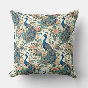 Chinoiserie Peacock Floral Kussen