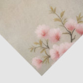 Chinoiserie Peacock Roze Bloesem Bloemen Decoupage Tissuepapier (Detail)