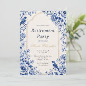 Chinoiserie Pensioenfeest Kaart (Staand voorkant)