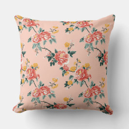  Chinoiserie Peony Vine Floral Kussen