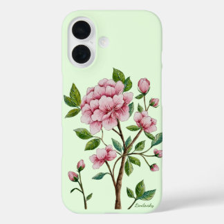 Chinoiserie Pink Peony telefoonhoesje iPhone 16 Hoesje