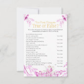 Chinoiserie Pink Tea Etiquette Bridal shower game  Kaart (Voorkant)